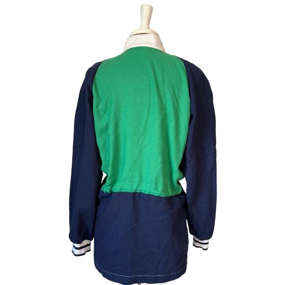New Joyce Sportswear Vtg Women's 10 Kelly Green Colorblock Sport Anorak Jacket - Picture 4 of 11